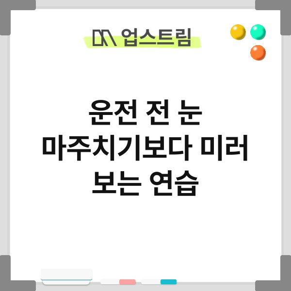운전 전 눈 마주치기보다 미러 보는 연습 3