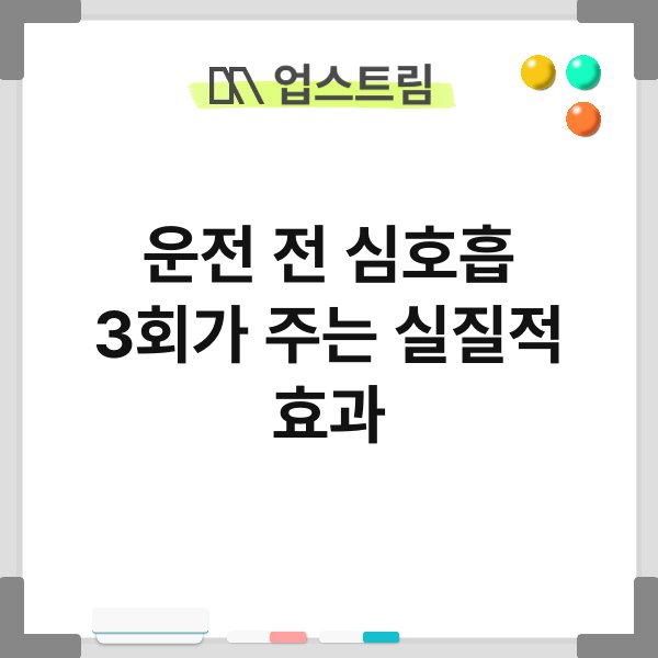 운전 전 심호흡 3회가 주는 실질적 효과 8