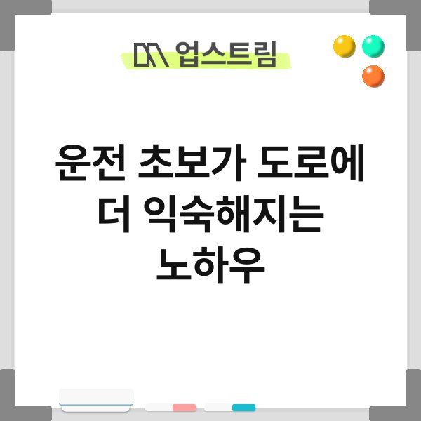 운전 초보가 도로에 더 익숙해지는 노하우 2
