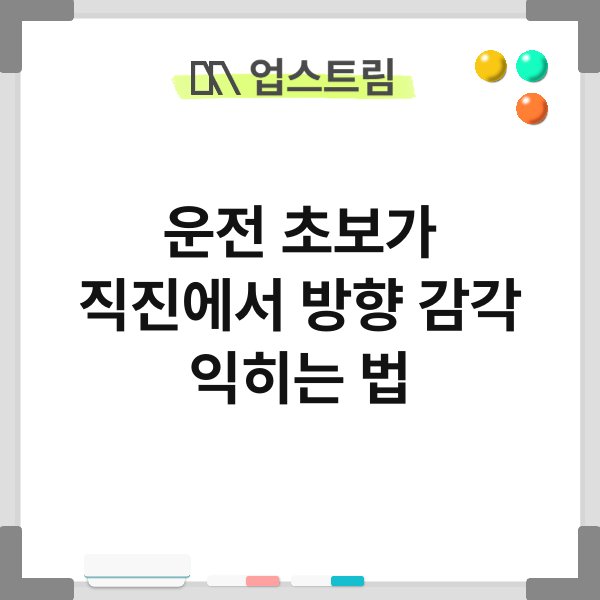 운전 초보가 직진에서 방향 감각 익히는 법 5