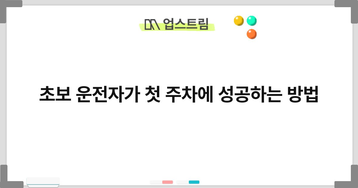 초보 운전자가 첫 주차에 성공하는 방법 7